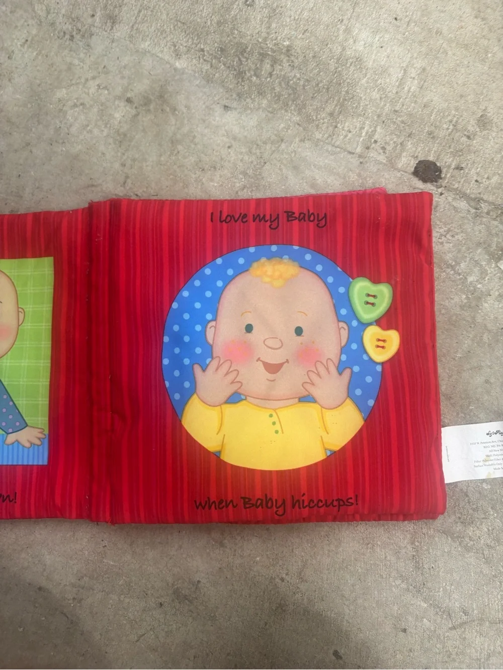Soft and Sensory Engaging Vintage Plush Book “When Baby Wakes Up”